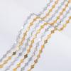 Cadena Rombo de Acero Inoxidable Accesorios Estilo Antiguo Cadena Cuadrada Geométrica Cadena Hecha a Mano DIY Tocado de Novia Accesorios para el Cabello Borlas