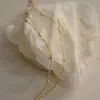 Pulsera Trenzada de Cadena Dorada con Perlas de Cobre 2024 Nueva Transfronteriza Europea y Americana Joyería de Mano Joyería Simple de Moda para Mujeres