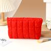 Bolsa Cosmética Plisada de Moda Primavera 2025 Nueva Bolsa de Textura Simple Nicho Bolso Clutch Casual Estilo Coreano para Mujer