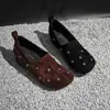 Novos Sapatos Casuais Femininos da Moda Primavera/Verão 2026 Estilo Francês Raso Rebite Camélia Sapatilhas Casuais para Comércio Transfronteiriço
