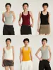 Regata Ribana de Gola U Alta Elasticidade Jie Zhan Feminina 26 Primavera/Verão Cor Sólida Alta Elasticidade Slim Fit Básica Casual Camiseta Base.