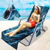 Fornecimento Exclusivo Transfronteiriço de Capas para Cadeiras de Praia de Microfibra, Série Oceano com Impressão Digital 3D, A partir de Uma Peça