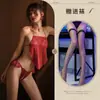Sexy Retro Encaje Tentación Lencería Sexy Banda para el Vientre Pijamas Apasionados Con Cordones Talla Grande Uniforme Traje Conjunto de Uniforme