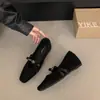 Sapato Feminino com Bico Quadrado de 3cm, Salto Escondido e Laço, Sapatos Mary Jane 2026 para Mulheres, Estilo Francês para o Dia a Dia, Design de Camélia da Primavera