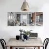 Adesivo de parede espelhado acrílico autoadesivo 3D tridimensional para casa, quarto, sala de estar, adesivo de parede espelhado de fundo, adesivo de espelho autoadesivo