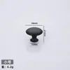 902 Armario Sencillo para Ropa Tirador Redondo de Acero Inoxidable para Cajón Manija Europea de Porcelana Tipo Champiñón Blanco Negro Agujero Único
