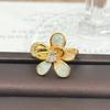 Anel Elegante Empilhado Retro Vintage com Zircônia Micro-Incrustada para Mulheres, Anel de Borboleta de Luxo Leve de Nicho