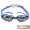 Gafas de Natación Galvanizadas Tapones para los Oídos de una Pieza para Exteriores Miopía Gafas de Natación para Adultos Impermeables y Antivaho Venta Directa de Fábrica