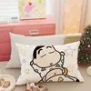 Funda de almohada de terciopelo ártico linda de invierno de Crayon Shin-Chan para niños, forrada de forro polar, 30x50 cm, funda individual para almohada, dormitorio de estudiante