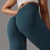 Deportes al Aire Libre Transfronterizos Running Fitness Cintura Alta Melocotón Levantamiento de Cadera Ajuste de Abdomen Mallas Nude Pantalones de Entrenamiento de Yoga 611