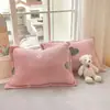 Fundas de Almohada Espesas de Terciopelo de Leche para Invierno 48X74 Fundas de Almohada de Terciopelo de Coral de Dibujos Animados para Uso en el Hogar Fundas de Almohada de Terciopelo de Copo de Nieve