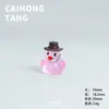 Pato Cowboy Miniatura de Resina que Brilha no Escuro Novo Produto Atacado DIY Criativo 3D Pequeno Pingente Chaveiro Materiais Atacado