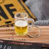 Taza de simulación taza de cerveza para bebidas llavero colgante de cerveza puesto de productos pequeños creativos regalo explosiones del mercado nocturno