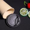 Tampa Descartável para Copo de Bebida Quente Pla Totalmente Biodegradável Ácido Polilático Tampa para Copo de Chá com Leite Tampa Dobrável Tampa de Boca Plana Opcional