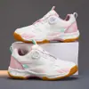 Zapatos de Bádminton Casuales con Hebilla Giratoria Transfronterizos Estilo Pareja Transpirable Zapatillas Ligeras de Tenis de Mesa Zapatos de Entrenamiento de Tenis para Hombre
