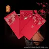 Sobres Rojos Personalizados de Año Nuevo con Estampado Dorado y Diseños Huecos para Reuniones Anuales Corporativas, Bodas y Ocasiones Celebratorias