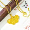Tienda de Oro Mismo Estilo Oro Antiguo Incrustado con Diamantes Colgante de Mariposa Zhuang Zhou Mengdie Nuevo Chino Versátil Cadena para Suéter
