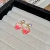 Pendientes Colgantes de Mariposa Corazón Gota de Agua Borla de Circonita Aguja de Plata Diseño de Nicho Pendientes de Lujo Accesible Pendientes de Gama Alta