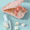 Molde Criativo Caseiro para Cubos de Gelo Fácil de Desenformar Cubos de Gelo Redondos Esféricos com Tampa Geladeira Doméstica Artefato de Gelo Congelado Caixa de Gelo