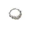 Popular Joyería Brillante de Plata de Nicho de Dongdaemun, Corea del Sur: Anillo de Plata de Ley S925 Retorcido con Perla Natural, Versátil y Sencillo