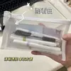 Bolsa de Lápices Transparente, Papelería Sencilla, Bolsa de Almacenamiento de Malla Portátil, Bolígrafo Coreano de Gran Capacidad para Exámenes Estudiantiles