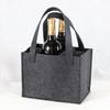 Bolsa de fieltro al por mayor transfronteriza para vino tinto, bolso de mano de 6 botellas con capas para vino tinto, bolsa de vino de regalo creativo, se puede personalizar el LOGO