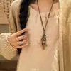 Nuevo Collar de Borlas Mariposa Estilo Chino para Mujer, Largo Estilo Étnico Bohemio, Accesorio Retro de Vacaciones Inspirado en Zen