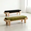 Banqueta de Madeira Maciça Nórdica para Trocar Sapatos para Uso Doméstico, Banco Sofá Minimalista, Banco Longo para Hall de Entrada de Showroom, Banco de Fim de Cama para Quarto de Designer