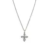 Colar Pingente Cruz Completo de Diamante Estilo Coreano Moda Simples para Mulheres, Corrente de Clavícula Versátil de Luxo Leve Personalizada Atacado