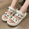 Nuevas Sandalias de Verano Transfronterizas para Mujer, de Suela Gruesa, Estilo Coreano, Aumentan la Altura, Modernas, Casuales, Versátiles para Uso en Exteriores, Playa, Estilo Europeo y Americano