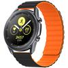 Pulseira magnética de silicone Samsung, cor única e dupla, para Huawei, 20mm/22mm, universal, com orelhas