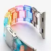 Nova Pulseira Apple Watch para Mulheres Pulseira Transparente Arco-Íris Pulseira iWatch1-7SE