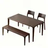 Mesa de Té para Balcón Estilo Song con Ensambles de Caja y Espiga, Mesa de Té de Alta Gama para Sala de Estar, Mesa de Té para Balcón de Apartamento Pequeño, Mesa de Té para Oficina