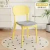 Mesa de Comedor y Silla Gruesas para el Hogar, Habitación de Alquiler Nórdica Simple con Taburete con Respaldo, Silla Comercial para Comedor, Silla de Comedor de Plástico
