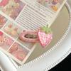 Japonés y Coreano Rosa Fresa Tela Pinza BB Lindo Dulce Niña Corazón Flequillo Clip Fruta Accesorios para el Cabello Estudiante Pinza Lateral Mujeres
