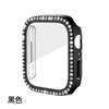 Aplicable a Apple iwatch8/7/6/5/4/3 generación carcasa protectora PC galvanizado un solo diamante película templada Carcasa Integrada