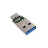 Adaptador USBA macho a conector TYPE-C hembra enchufe positivo y negativo enchufe de doble cara datos + carga adaptador para memoria USB
