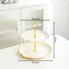 Prato de Frutas Multicamadas de Luxo Leve, Prato de Doces para Sala de Estar e Casa de Chá, Prato de Lanches de Alto Padrão, Prato de Frutas para Lanches de Salão de Beleza