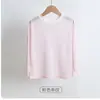 Camisa de protección solar a rayas para niños, camiseta ligera de manga larga nueva para verano, top holgado transpirable para niñas, personalizable