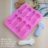 Molde de silicone de desenho animado com formato de pata de gato 16 cavidades DIY formato de pata de gato chocolate gelatina pudim palito de queijo