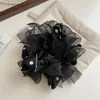 Exquisita y de Gama Alta Estilo Perezoso Lazo Negro de Puntos con Estilo Elegante y Estilo Femenino Diadema de Bola