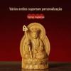 Artesanato em Madeira Folhas Pequenas Buxo Guanyin Bodhisattva Três Santos Guan Gong Rei do Tibete Buda Ornamentos