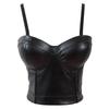 Europeu e Americano AliExpress ebay Explosões Boate Sexy pu Couro Colete Navel Exposição Ultra Short Bra Sling Wrap Peito