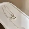 Colar de Contas em Forma de Gota d'Água Estilo Coreano, Novo Design Simples de Nicho, Corrente para Clavícula, Corrente de Pescoço Texturizada, Versátil para o Dia a Dia