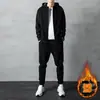 Trajes deportivos casuales de algodón para otoño e invierno, de venta al por mayor transfronteriza, holgados, modernos, con forro polar y material engrosado, para estudiantes jóvenes, en stock