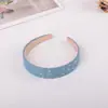Estilo coreano diy material artesanal acessórios de cabelo tiara tiara de tecido completo tiara de tecido simples larga tiara colorida