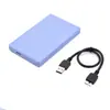 Caja para disco duro móvil de estado sólido SSD de 2.5 pulgadas, SATA serial USB 3.0, push-pull, plástico ABS para portátil