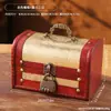 Caja de madera vintage personalizada estilo chino con asa, caja de embalaje exquisita, caja de almacenamiento para coleccionables y gemas, caja de utilería para cine y fotografía