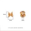 Cuentas pequeñas de cintura con flores huecas de cobre envueltas en oro de 18 quilates, pulsera de cuentas sueltas hecha a mano, accesorios, material al por mayor
