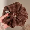Scrunchie de rede colorido e oversized com alta elasticidade e alto apelo estético, acessório de cabelo multicamadas estilo francês